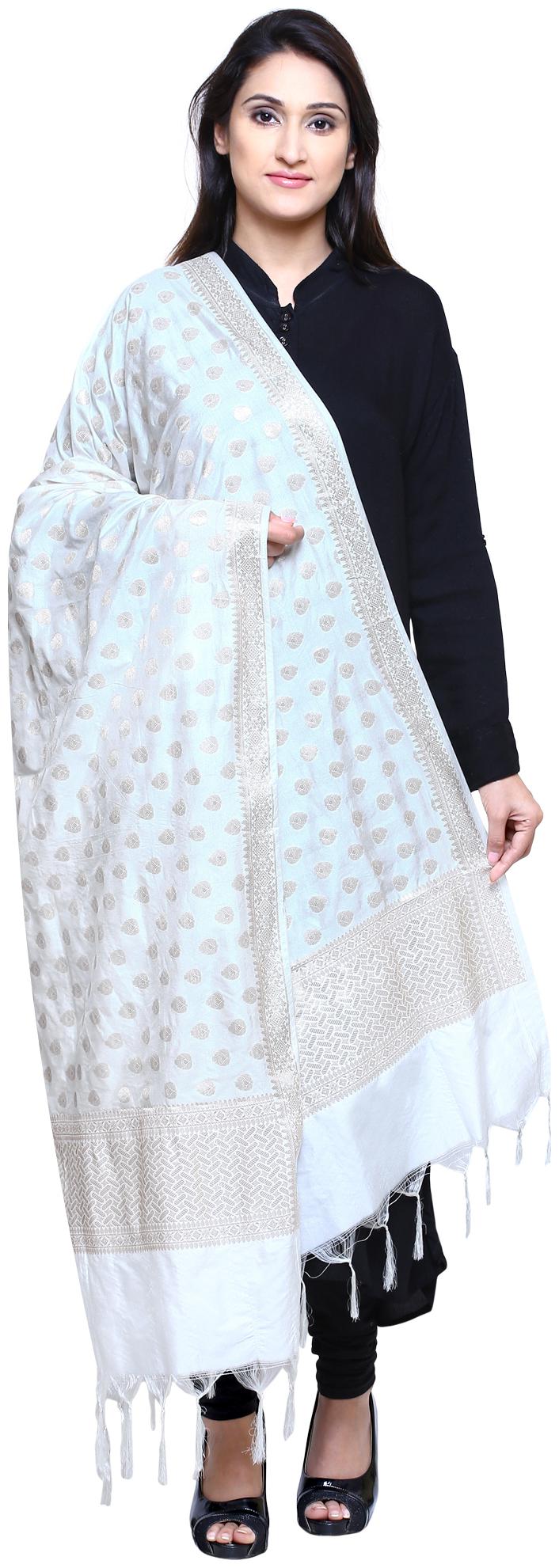 

Loom Legacy Women Banarasi Silk Jacquard Dupatta