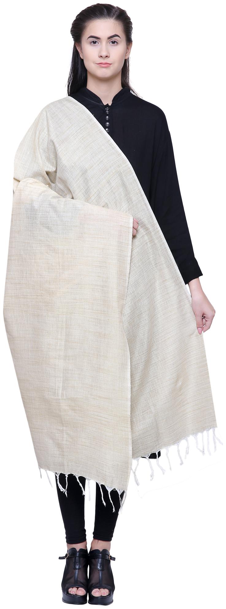 

Loom Legacy Women Banarasi Cotton Silk Chanderi Jacquard Dupatta