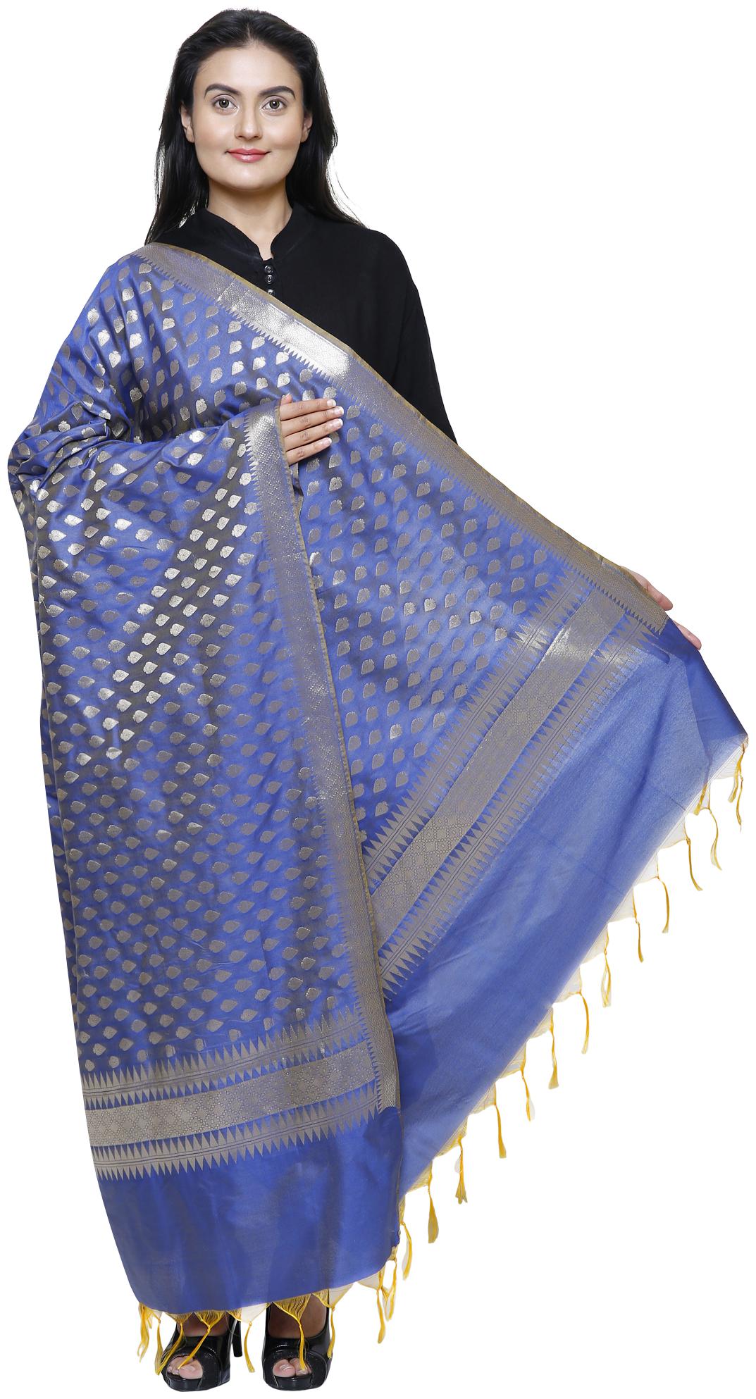 

Loom Legacy Womens Banarasi Silk Jacquard Dupatta