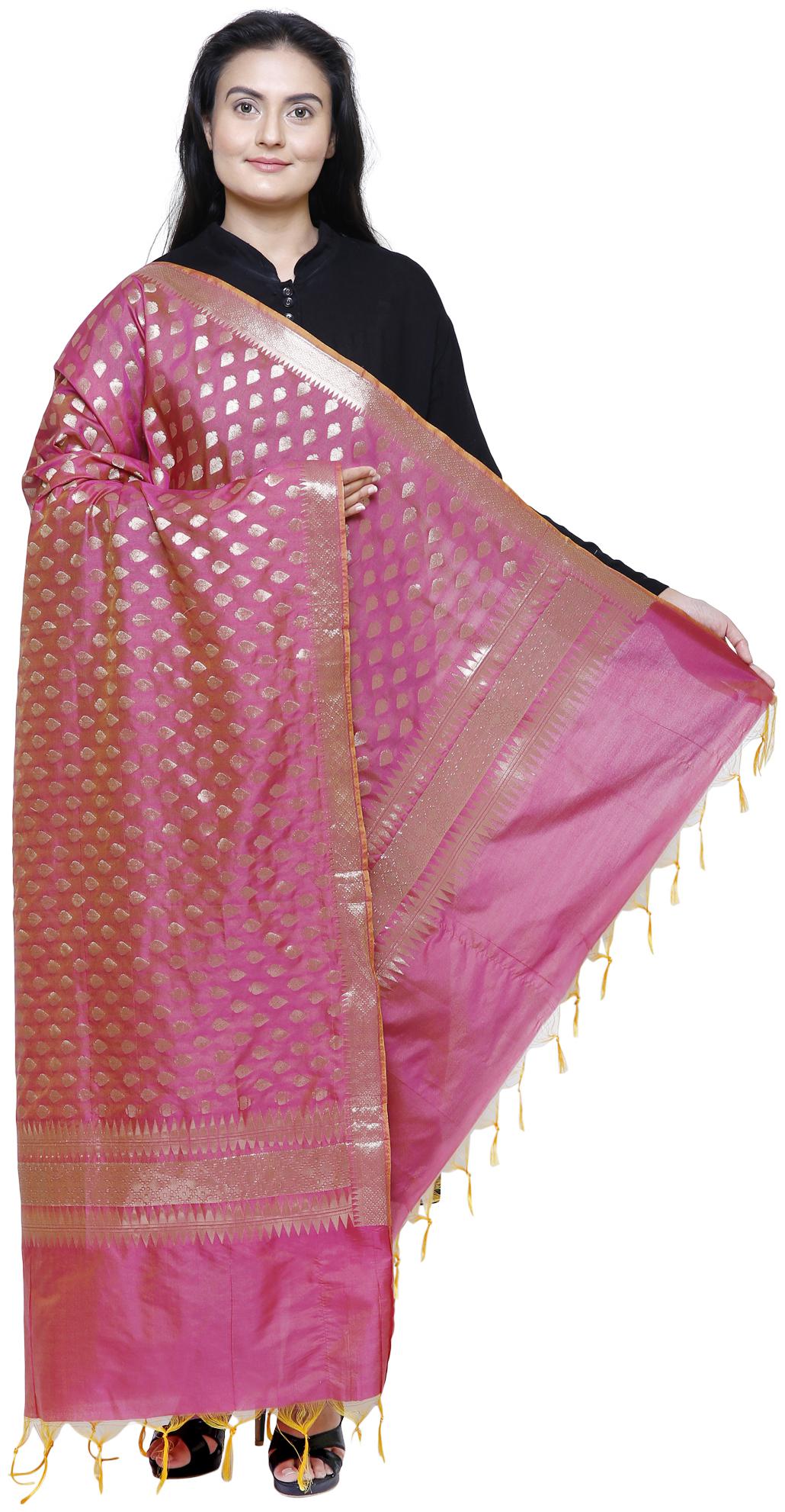 

Loom Legacy Womens Banarasi Silk Jacquard Dupatta
