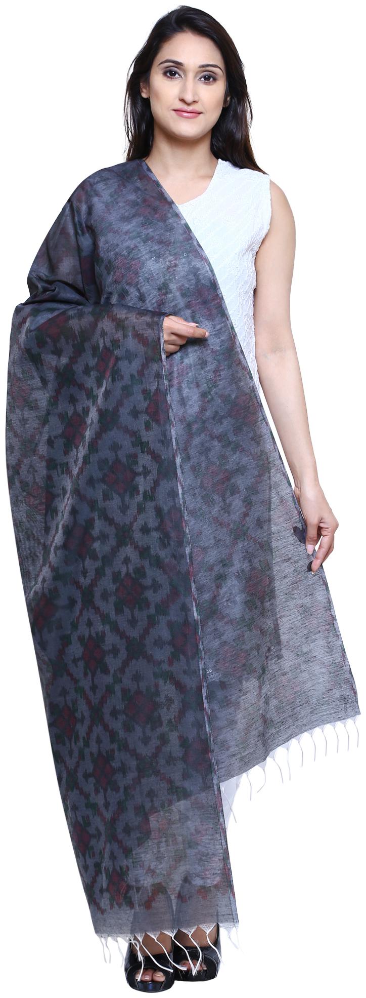 

Loom Legacy Women Banarasi Cotton Silk Chanderi Jacquard Dupatta
