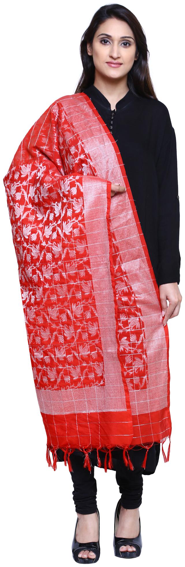 

Loom Legacy Women Banarasi Silk Jacquard Dupatta