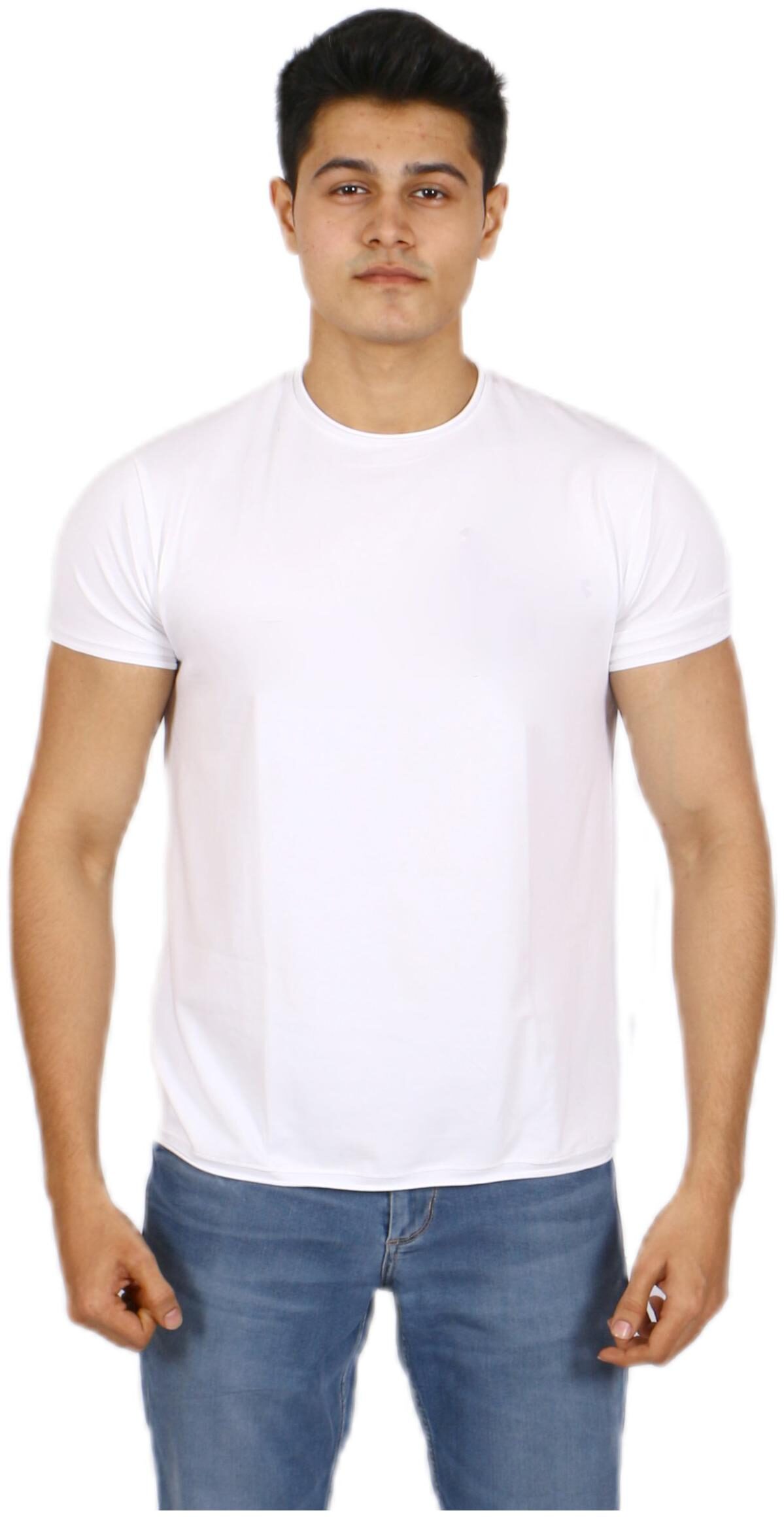 

Lost Caves Men White Regular fit Cotton Lycra Round neck T-Shirt - Pack Of 1