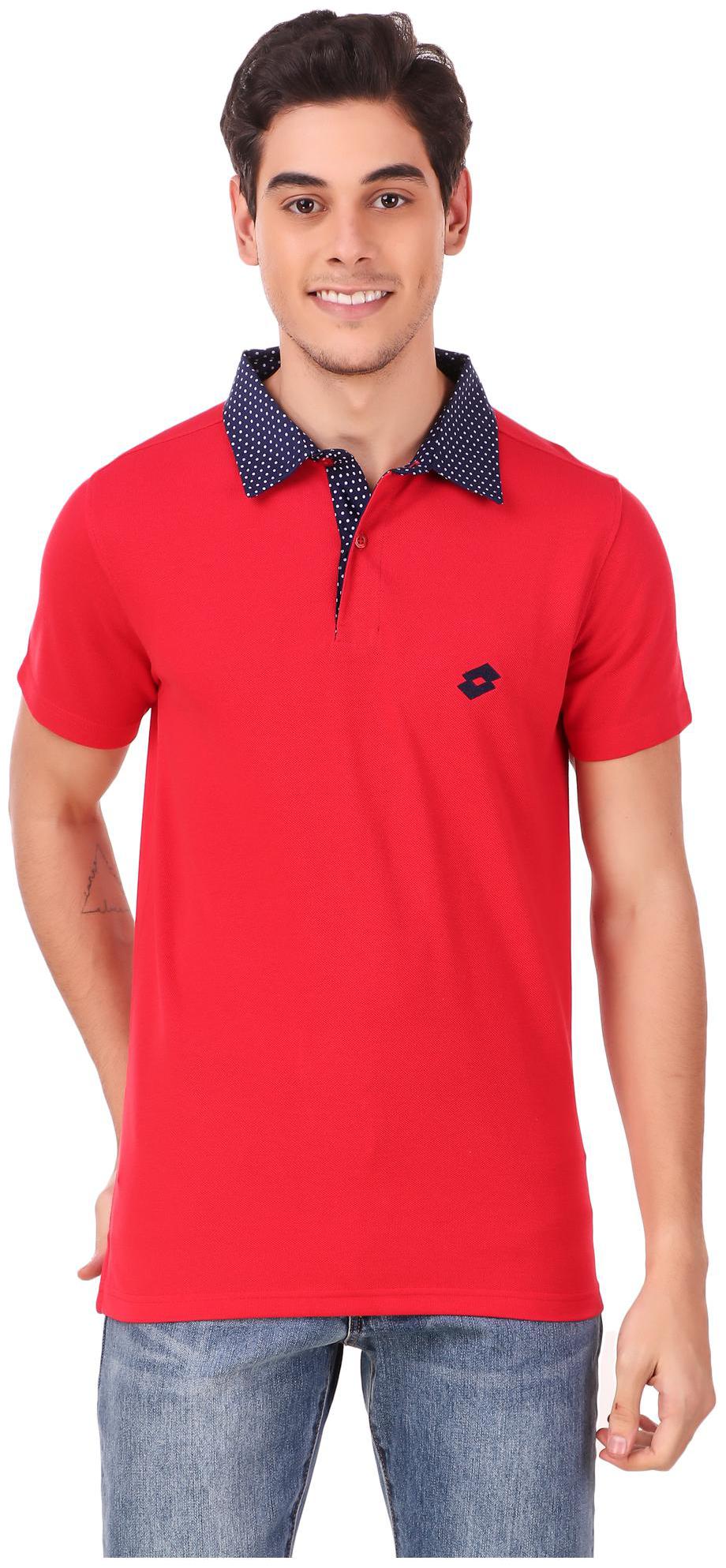 

Lotto Men Red Regular fit Polyester Polo collar T-Shirt - Pack Of 1
