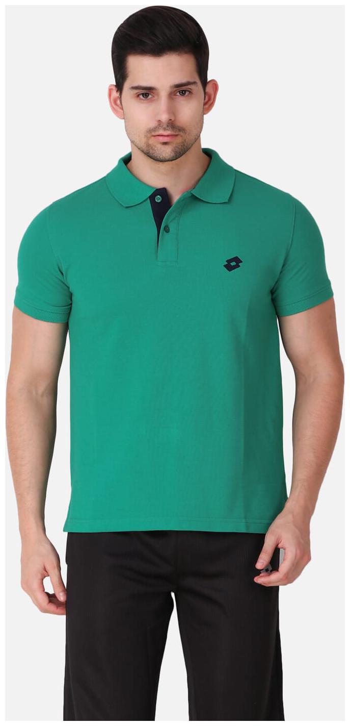 

Lotto Men Green Regular fit Cotton Polo collar T-Shirt - Pack Of 1