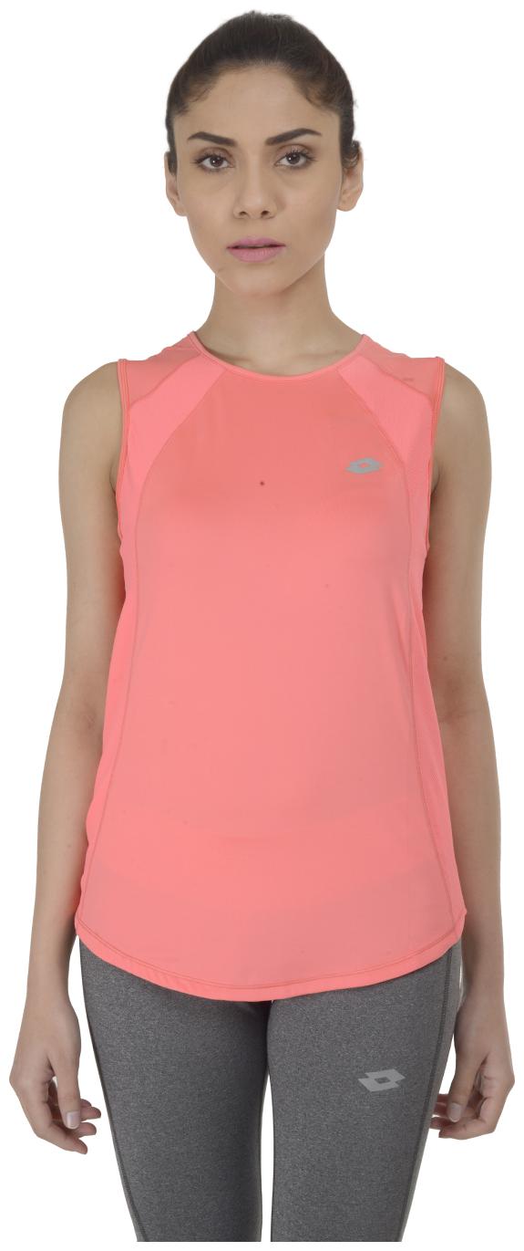 

Lotto Women Pink Regular fit Round neck Synthetic Tank top