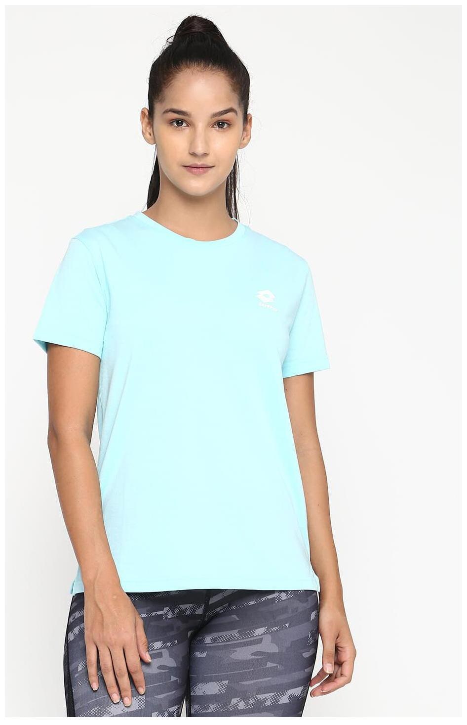

Lotto Women Blue Regular fit Round neck Cotton T shirt