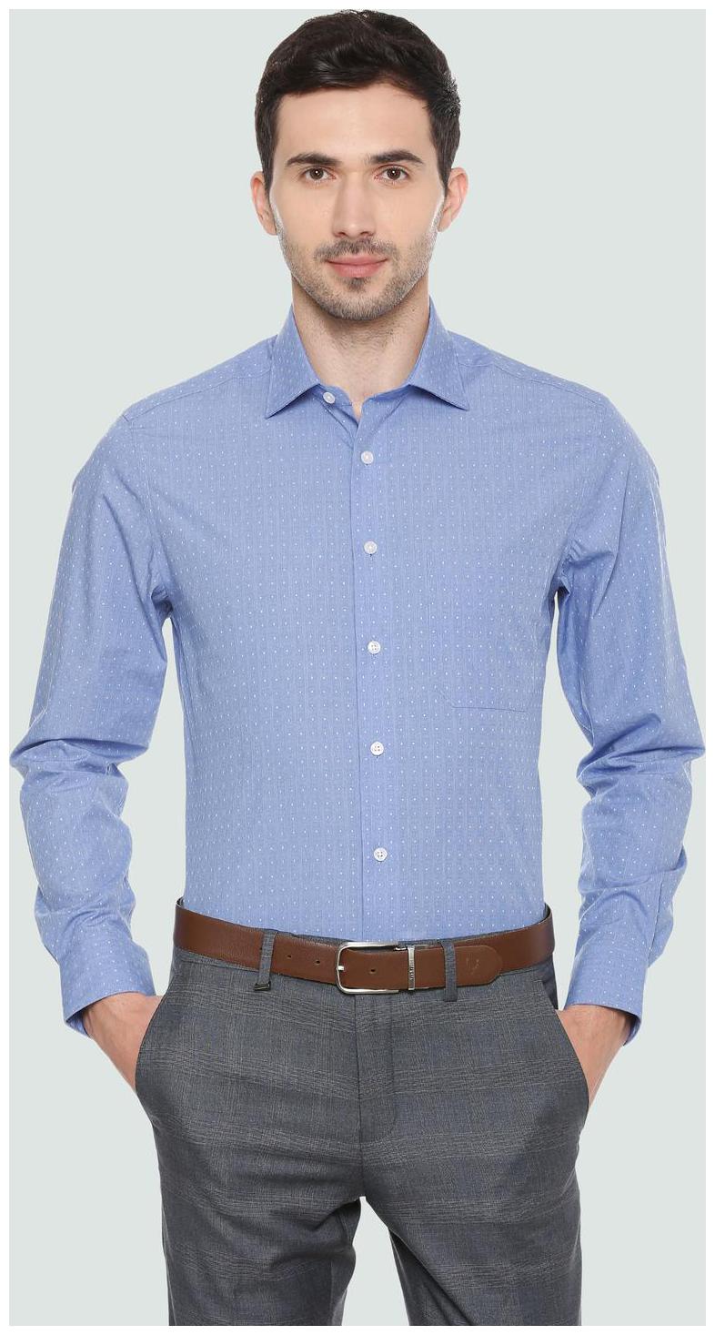 

Louis Philippe Men Regular fit Formal Shirt - Blue