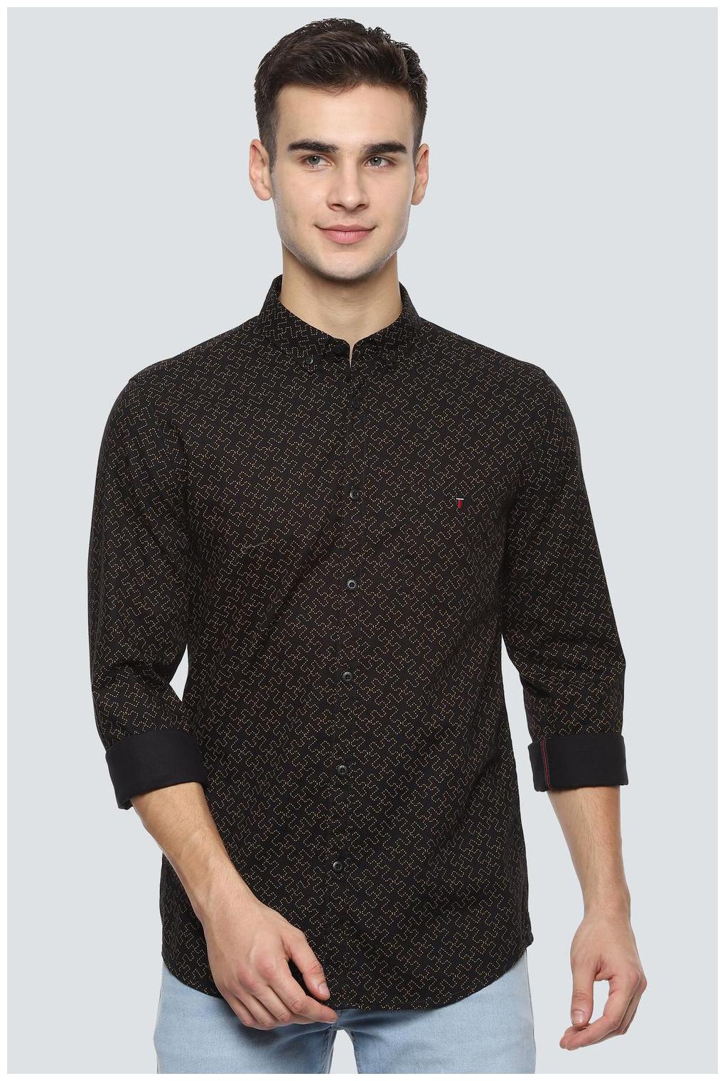 

Louis Philippe Men Black Printed Slim Fit Casual Shirt