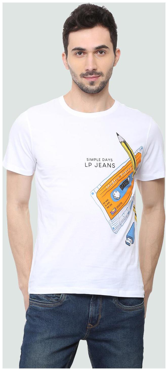 

Louis Philippe Men White Slim fit Cotton Round neck T-Shirt - Pack Of 1