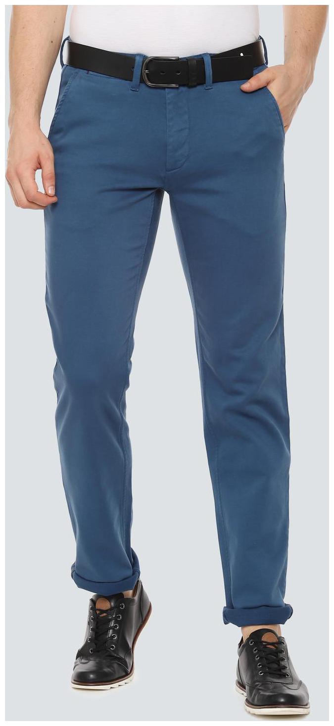 

Louis Philippe Men Blue Solid Slim fit Regular trousers