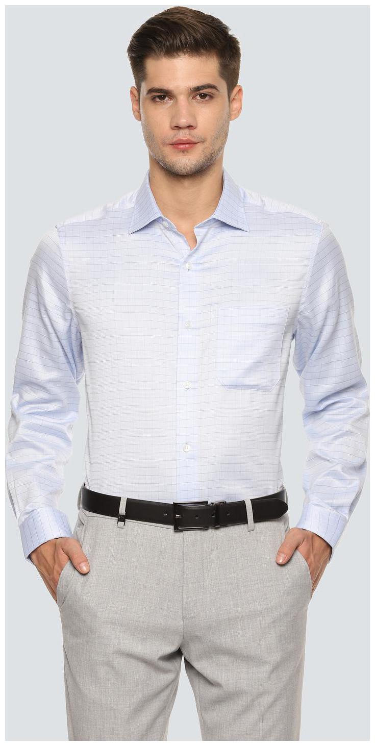 

Louis Philippe Men Regular fit Formal Shirt - Blue