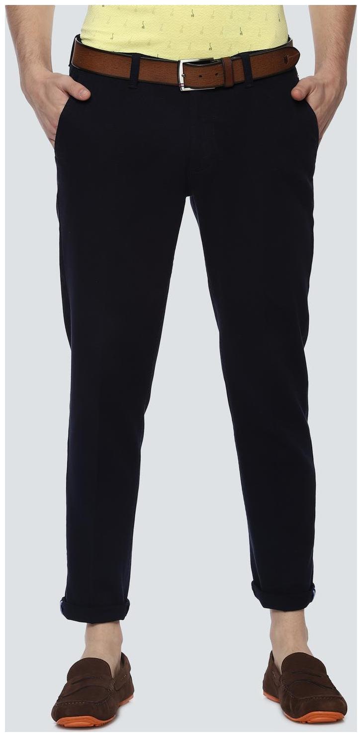 

Louis Philippe Men Blue Solid Slim fit Regular trousers