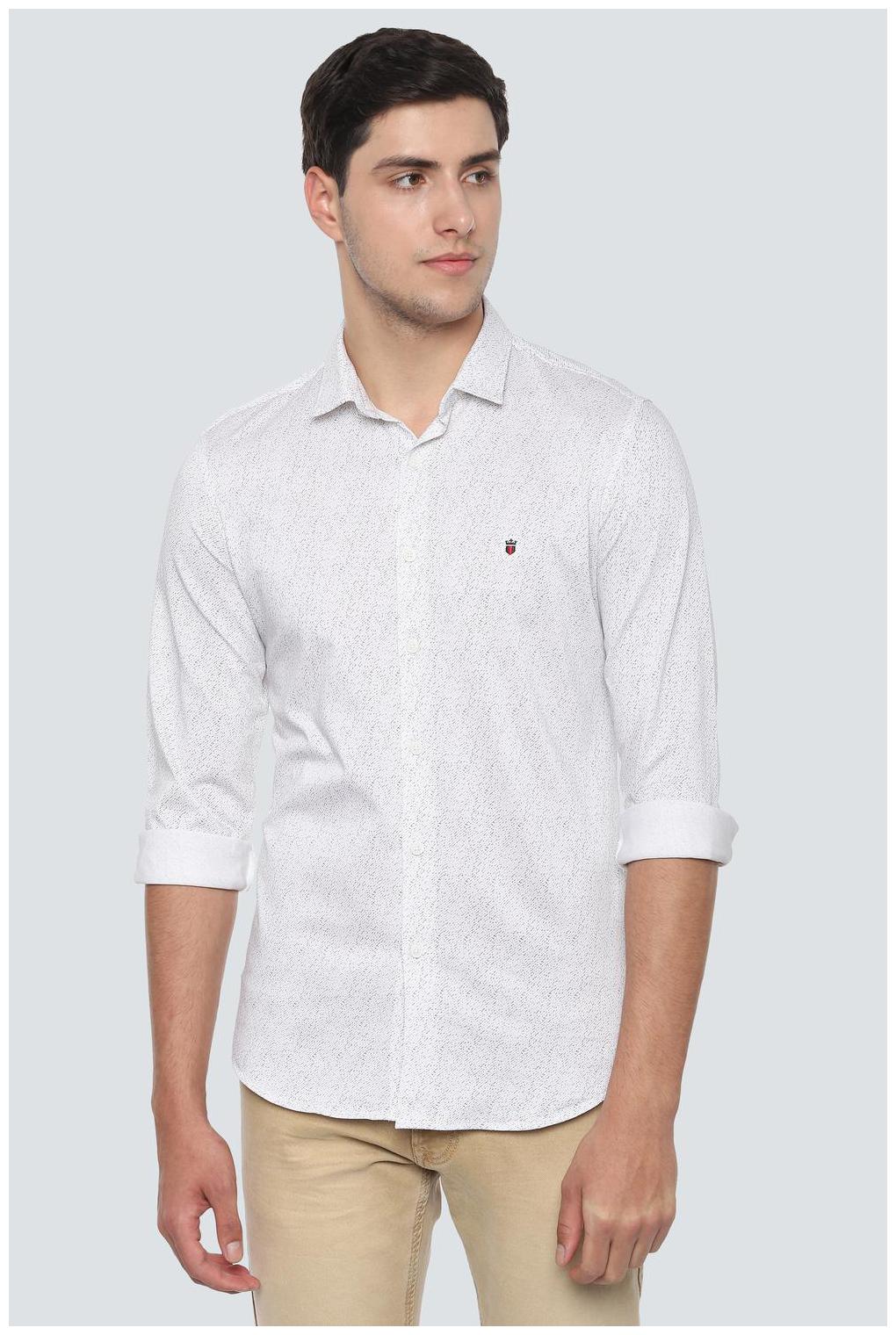 

Louis Philippe Men White Printed Slim Fit Casual Shirt