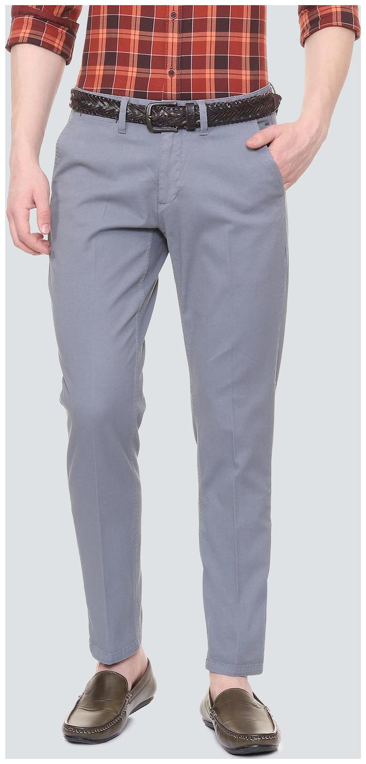 

Louis Philippe Men Blue Solid Slim fit Regular trousers