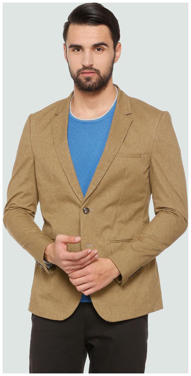 

Louis Philippe Men Green Printed Slim fit Single Breasted Blazer