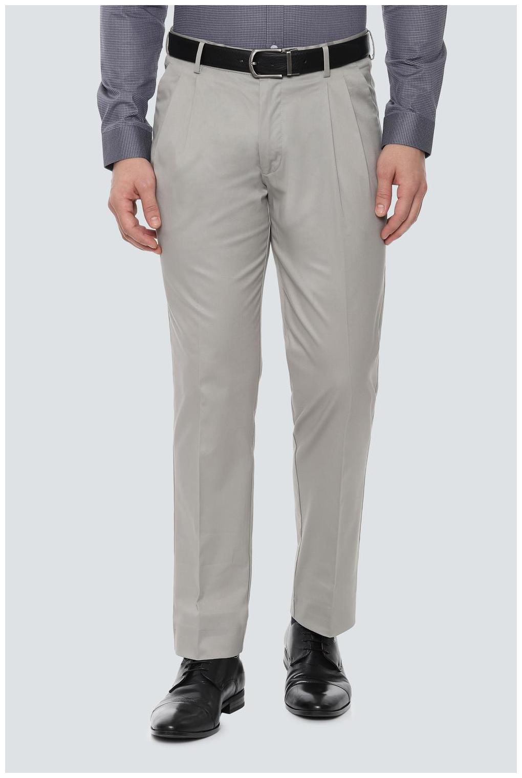 

Louis Philippe Men Solid Regular Fit Formal Trouser - Grey