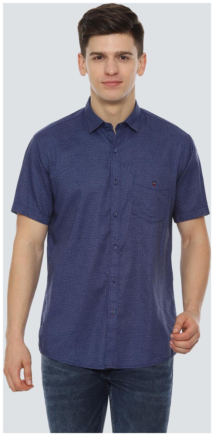 

Louis Philippe Men Blue Printed Slim Fit Casual Shirt