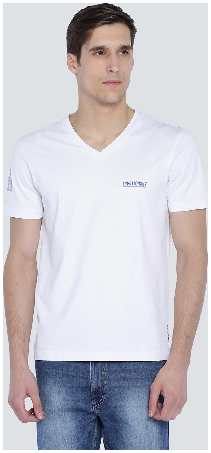 

Louis Philippe Men White Slim fit Cotton V neck T-Shirt - Pack Of 1