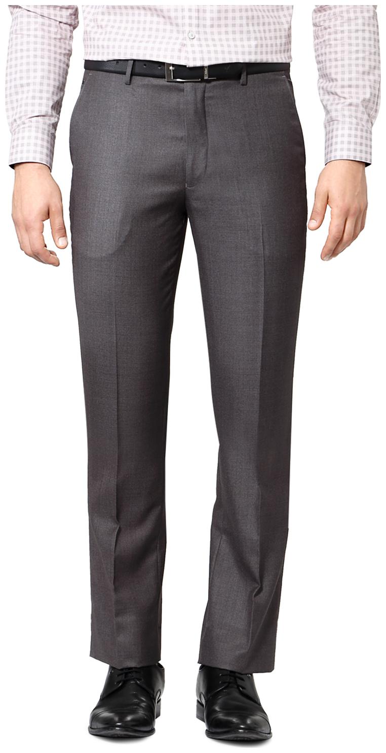 

Louis Philippe Men Solid Regular Fit Formal Trouser - Grey