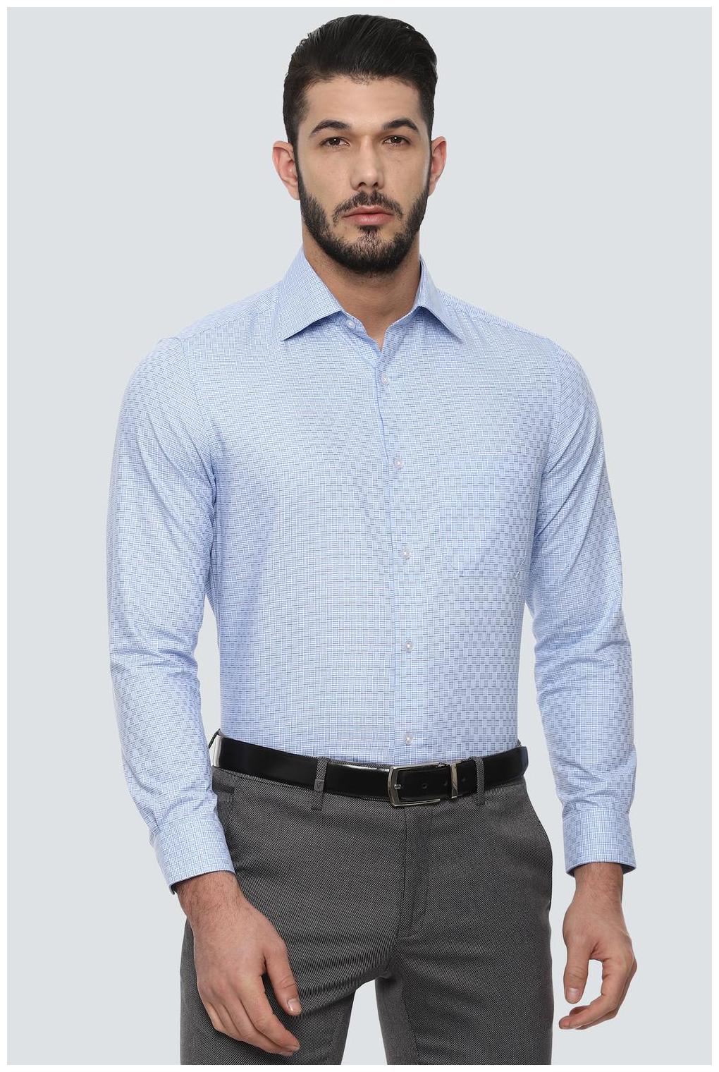 

Louis Philippe Men Regular fit Formal Shirt - Blue