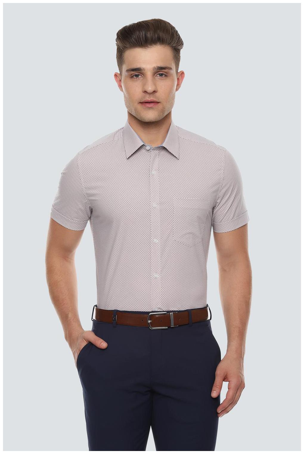 

Louis Philippe Men Super slim fit Formal Shirt - Beige