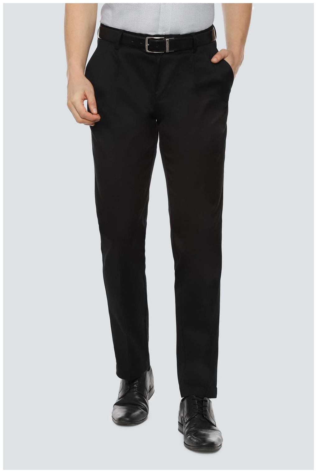 

Louis Philippe Men Solid Regular Fit Formal Trouser - Black