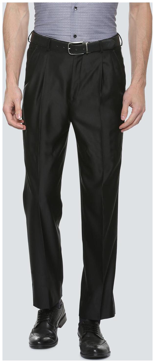

Louis Philippe Men Solid Regular Fit Formal Trouser - Black