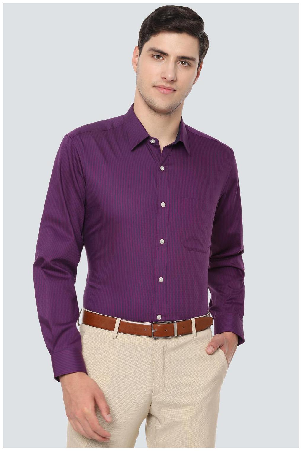 

Louis Philippe Men Slim fit Formal Shirt - Purple