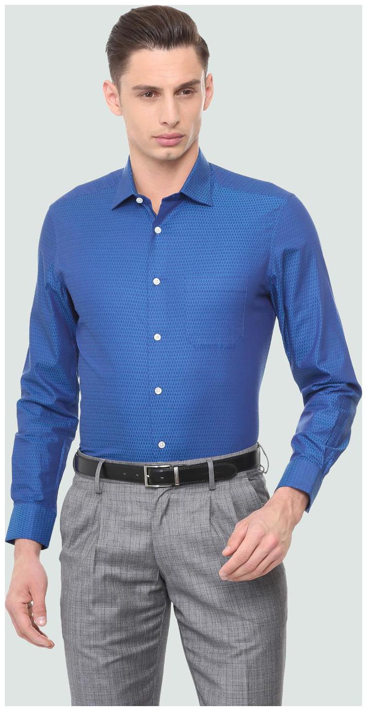 

Louis Philippe Men Regular fit Formal Shirt - Blue