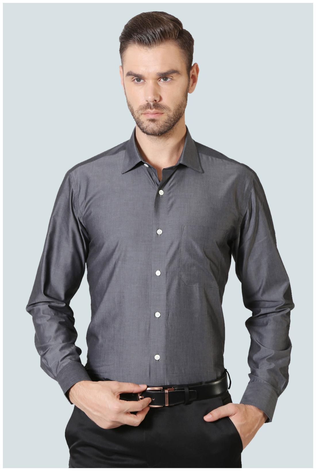 

Louis Philippe Men Super slim fit Formal Shirt - Grey
