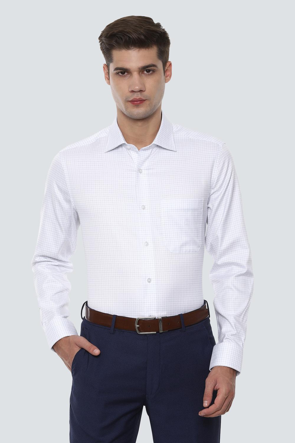 

Louis Philippe Men Regular fit Formal Shirt - Blue