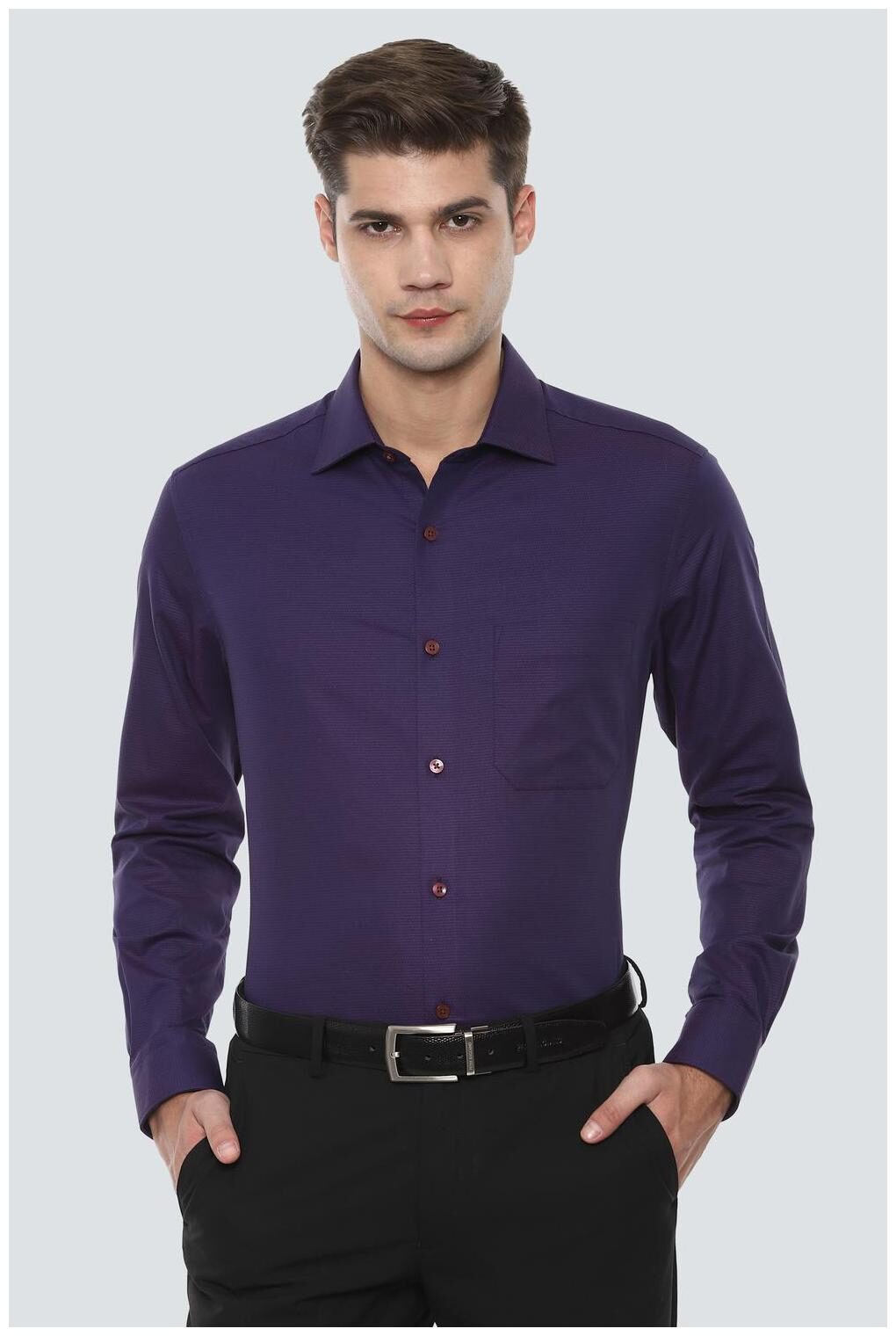 

Louis Philippe Men Regular fit Formal Shirt - Blue