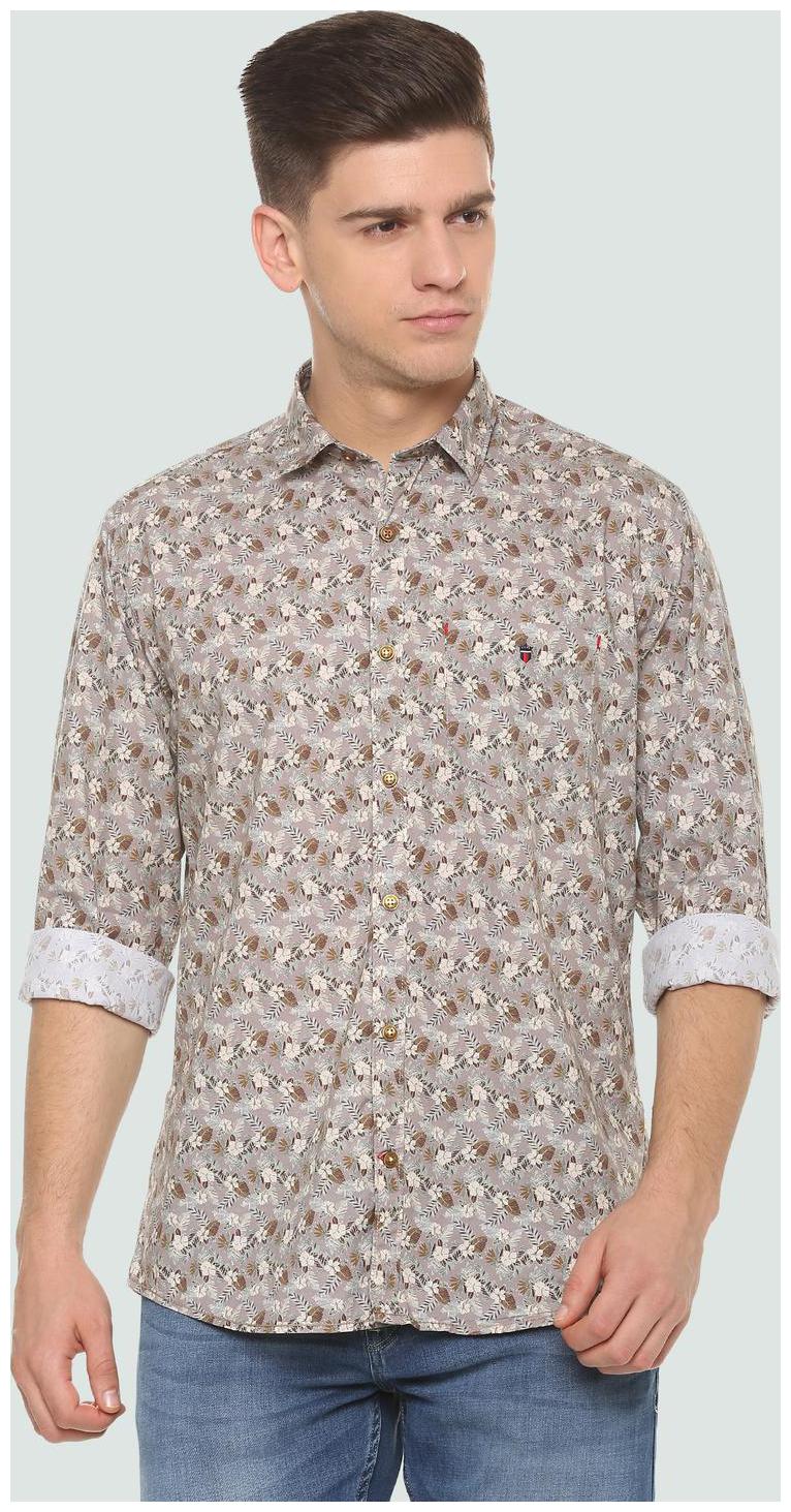 

Louis Philippe Men Brown Printed Slim Fit Casual Shirt