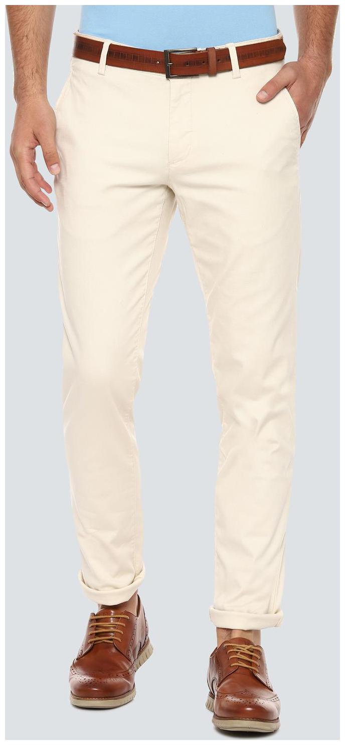 

Louis Philippe Men Beige Textured Slim fit Regular trousers