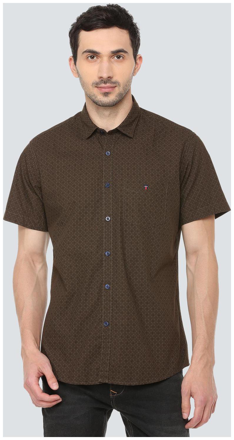 

Louis Philippe Men Brown Printed Slim Fit Casual Shirt