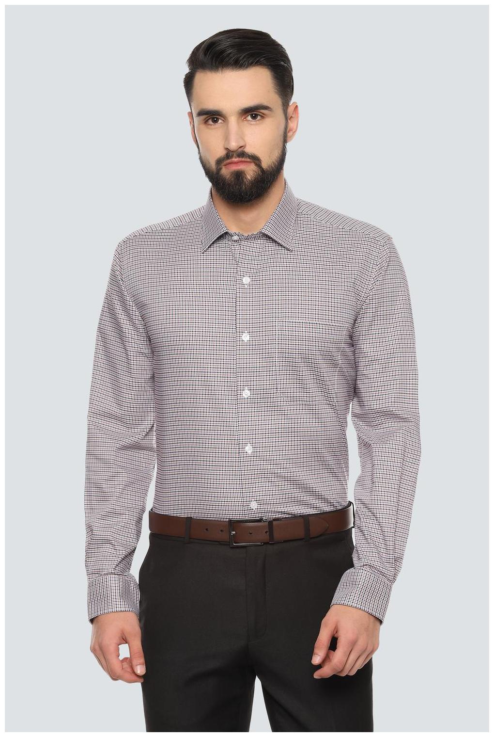 

Louis Philippe Men Slim fit Formal Shirt - Brown