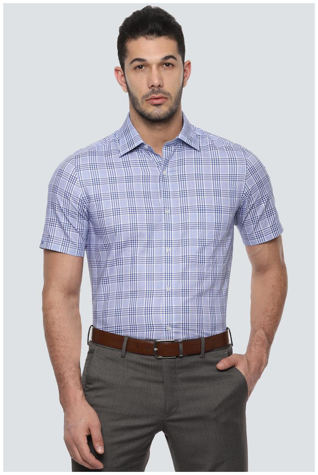 

Louis Philippe Men Regular fit Formal Shirt - Blue