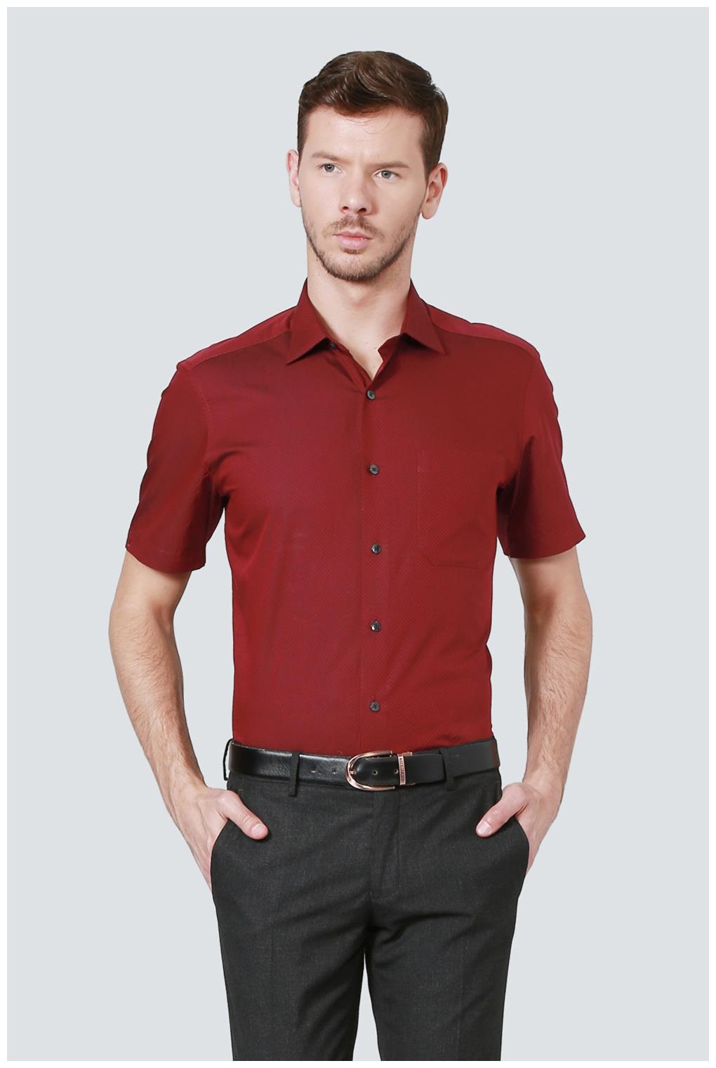 

Louis Philippe Men Regular fit Formal Shirt - Maroon