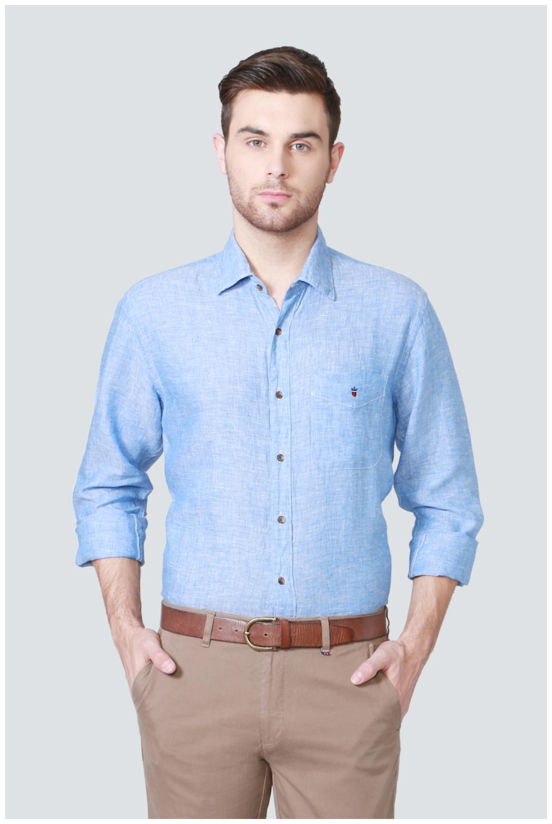 

Louis Philippe Men Slim fit Formal Shirt - Blue