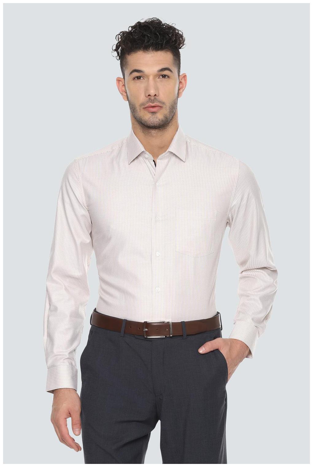 

Louis Philippe Men Slim fit Formal Shirt - Beige