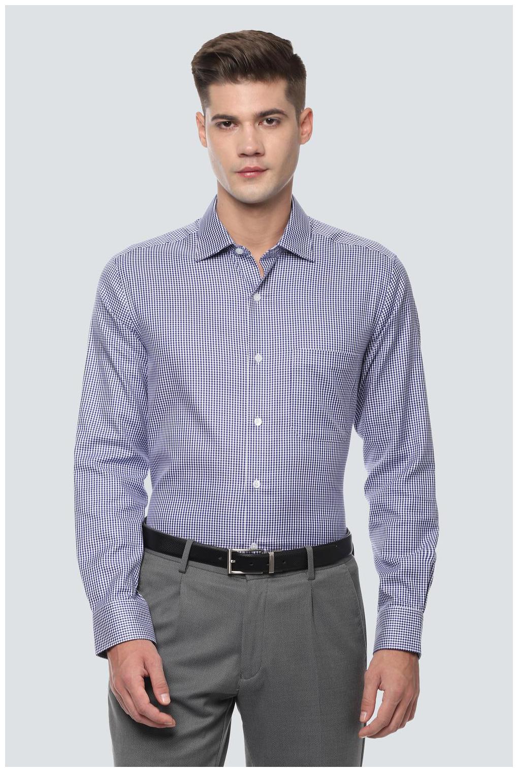 

Louis Philippe Men Regular fit Formal Shirt - Blue
