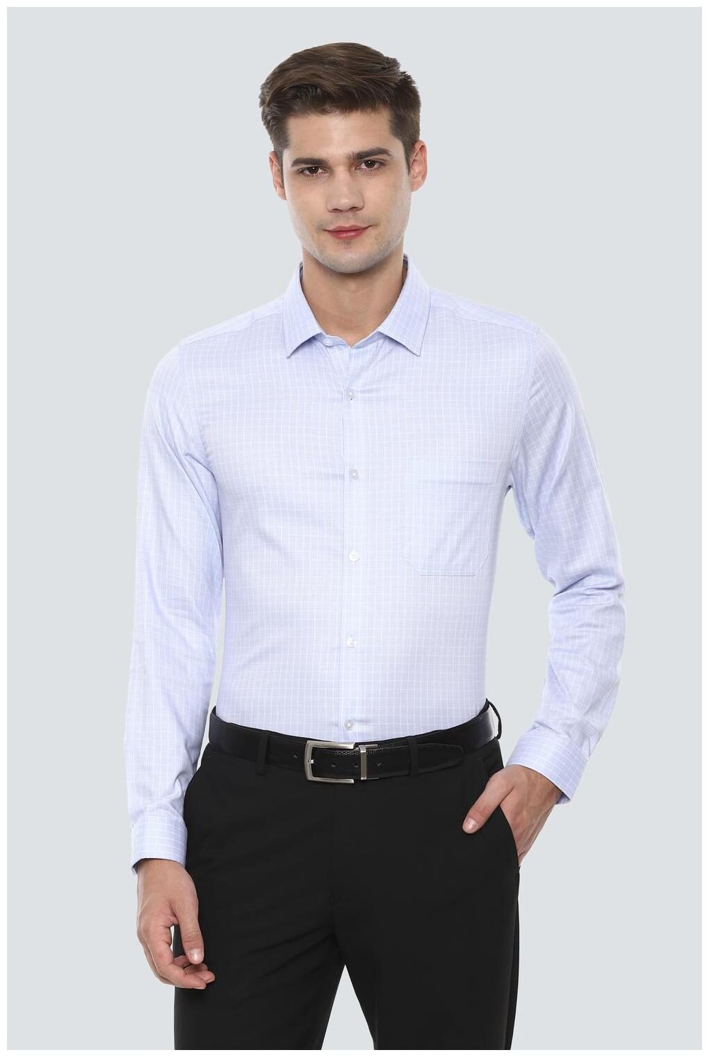 

Louis Philippe Men Super slim fit Formal Shirt - Blue