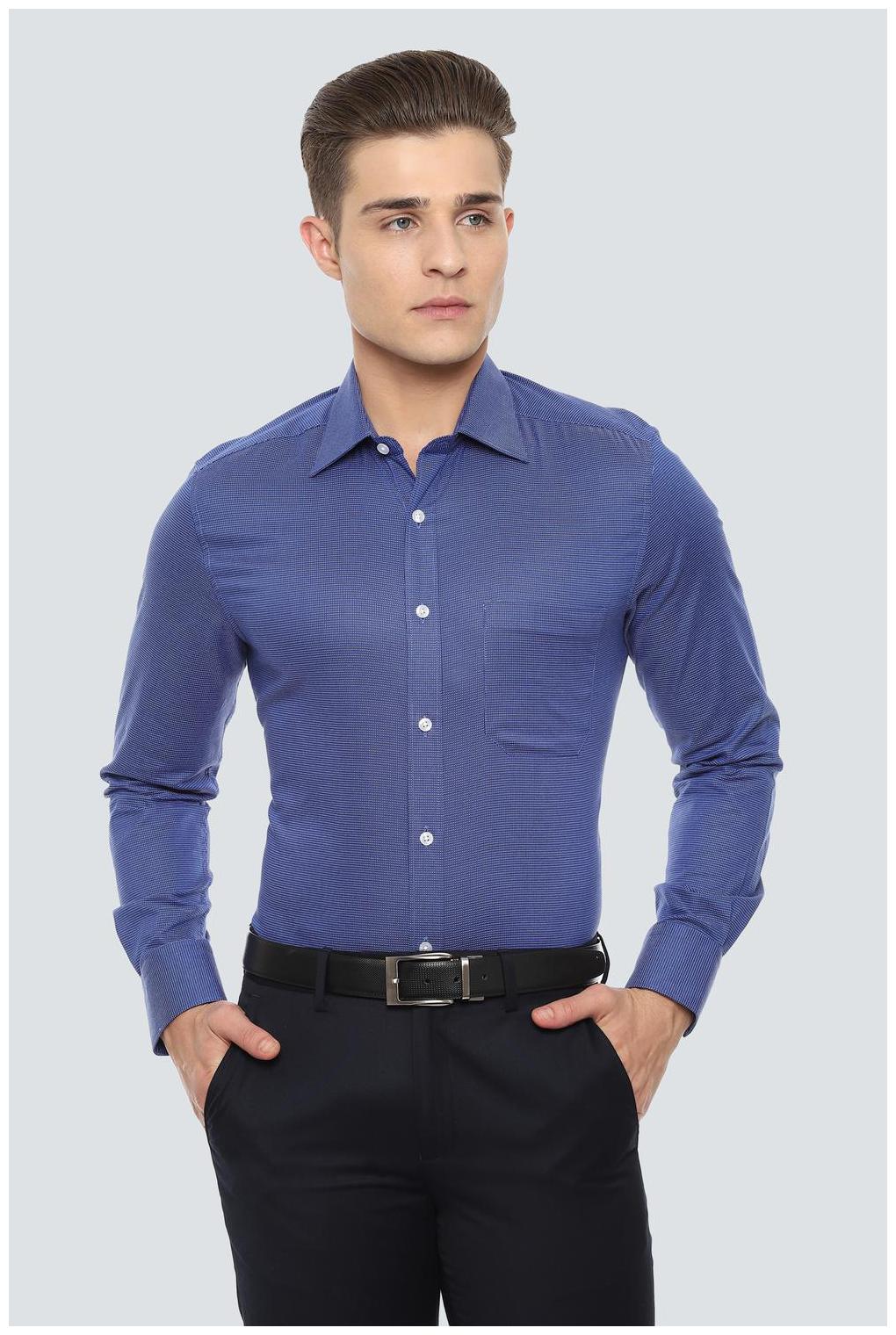 

Louis Philippe Men Regular fit Formal Shirt - Blue