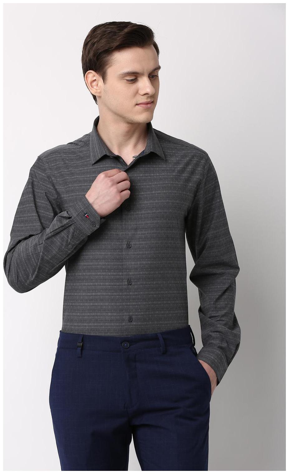 

Louis Philippe Men Super slim fit Formal Shirt - Grey