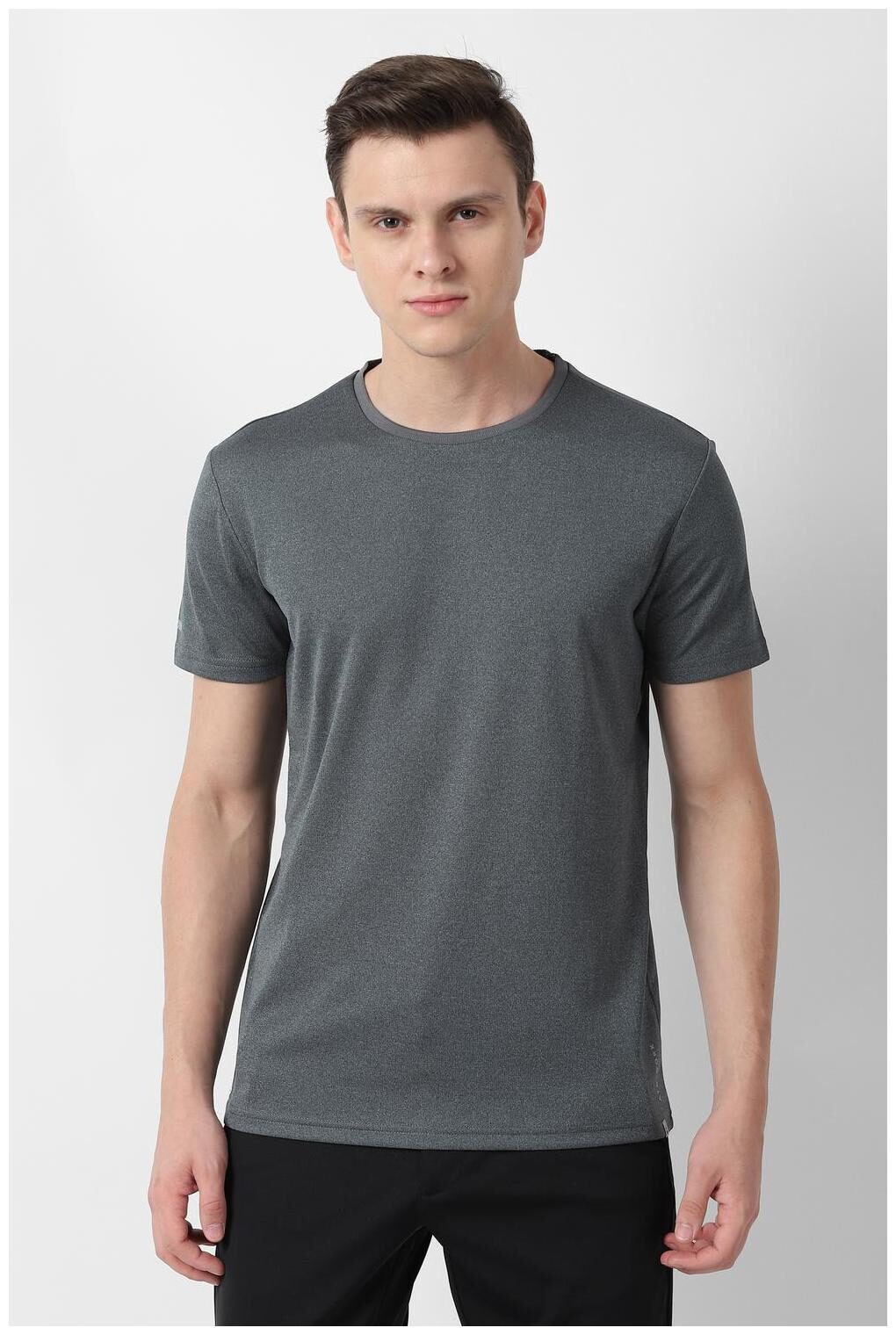 

Louis Philippe Men Grey Slim fit Polyester Round neck T-Shirt - Pack Of 1