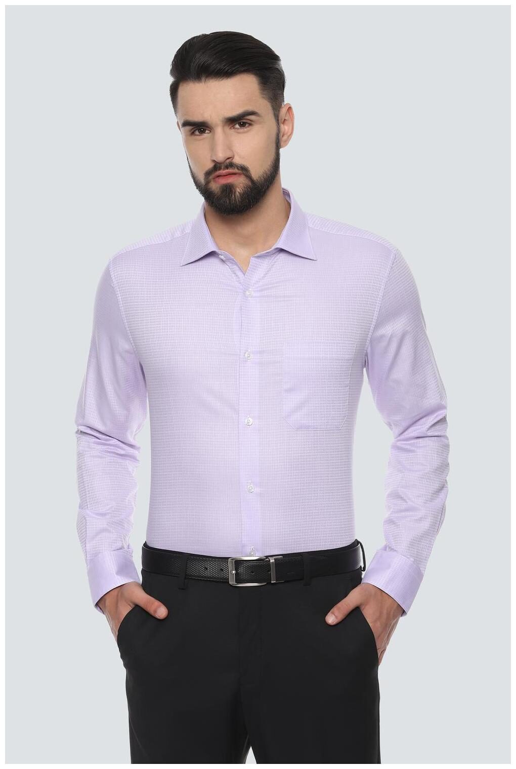

Louis Philippe Men Regular fit Formal Shirt - Purple