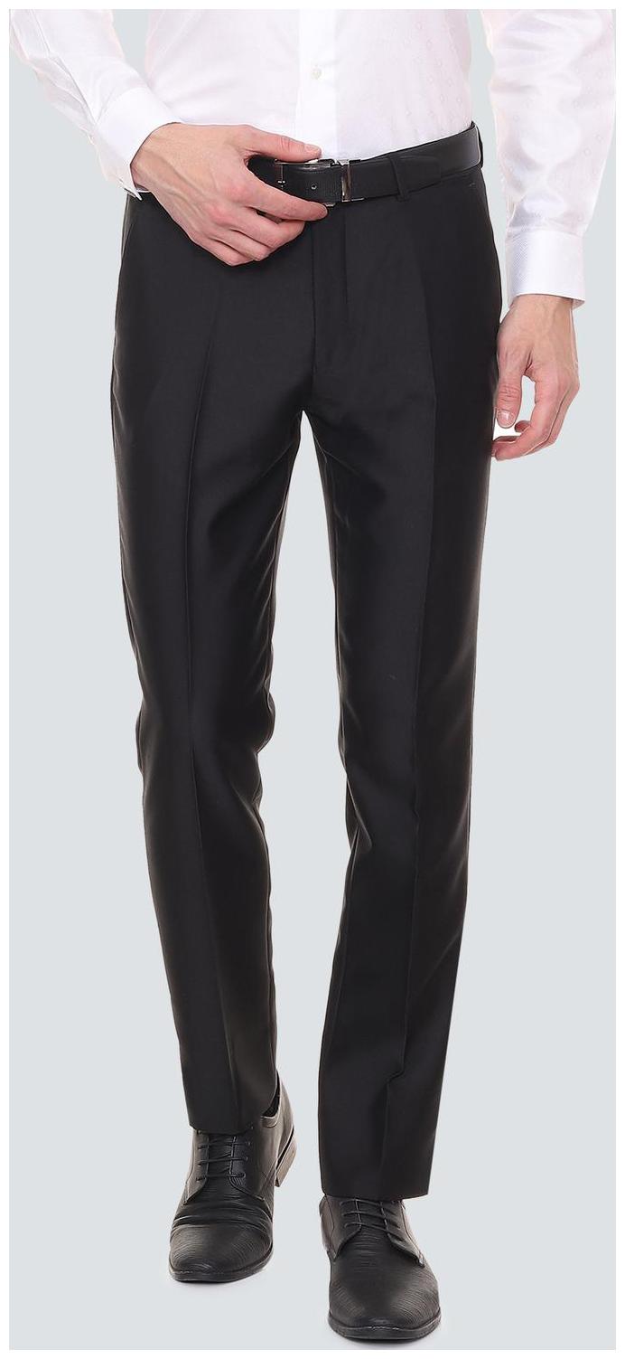 

Louis Philippe Men Solid Slim Fit Formal Trouser - Black