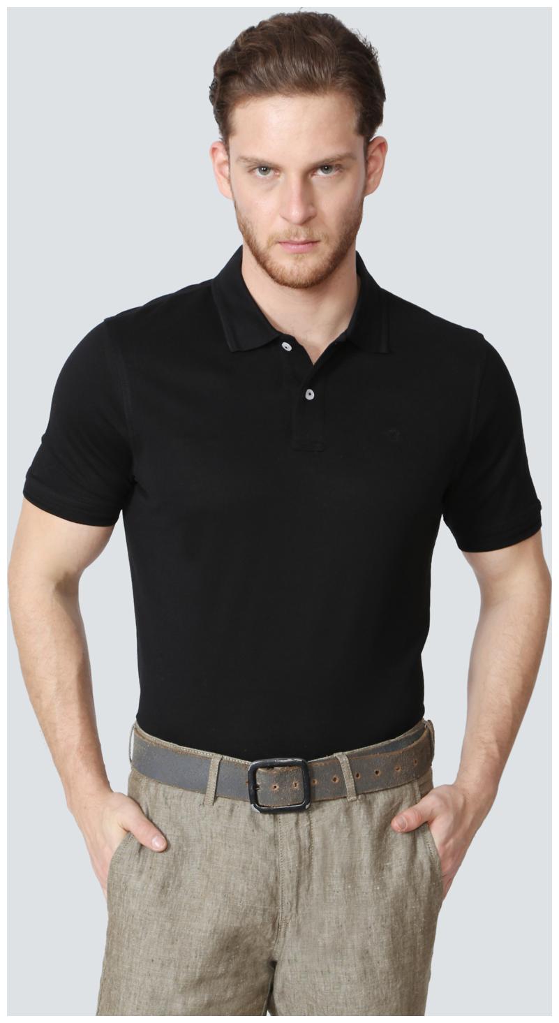 

Louis Philippe Men Black Regular fit Cotton Polo collar T-Shirt - Pack Of 1