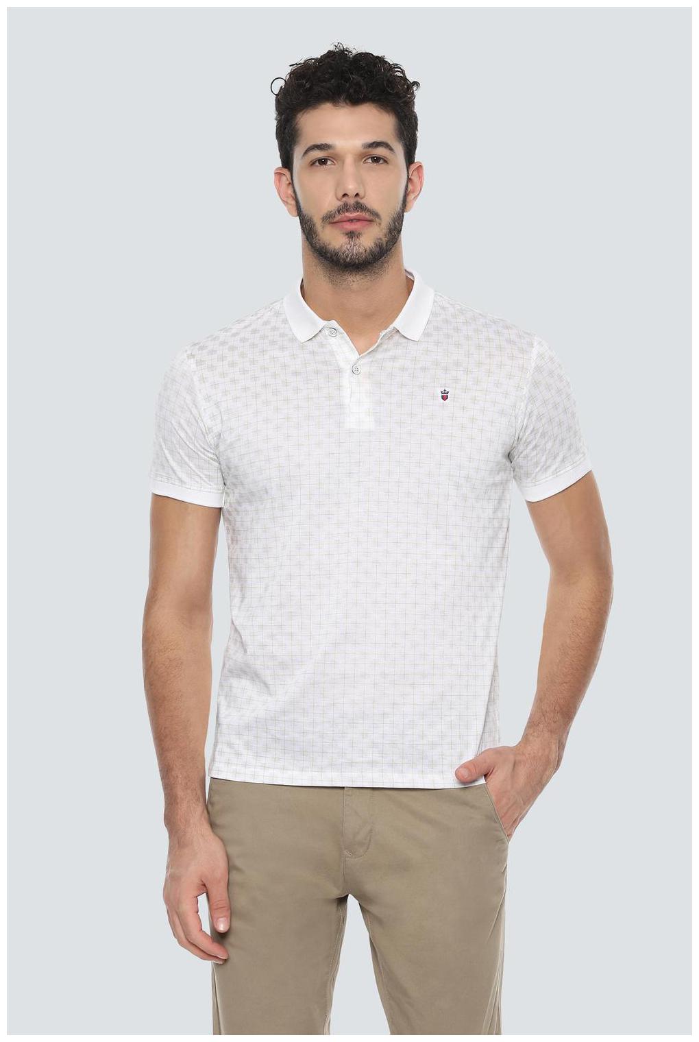 

Louis Philippe Men White Slim fit Cotton Polo collar T-Shirt - Pack Of 1